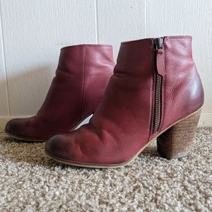 BP Nordstrom Trolley bootie burgundy 7 M